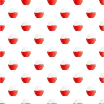 Lychee fruit seamless pattern on white background Stock Illustration