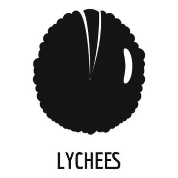 Lychee icon, simple style. Stock Illustration