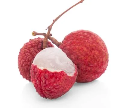 Lychee isolated on white background Stock Photos