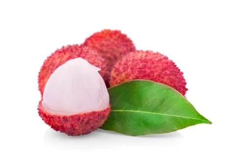 Lychee isolated on white background Stock Photos