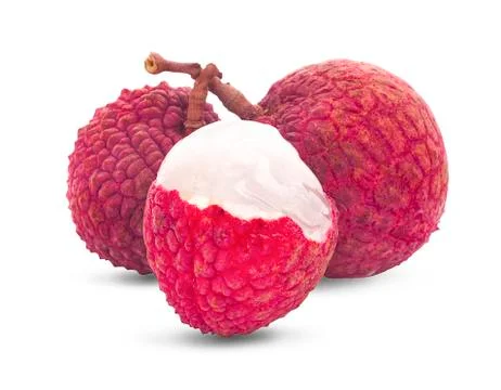 Lychee isolated on white background Stock Photos