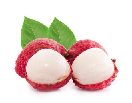 Lychee isolated on white background Stock Photos