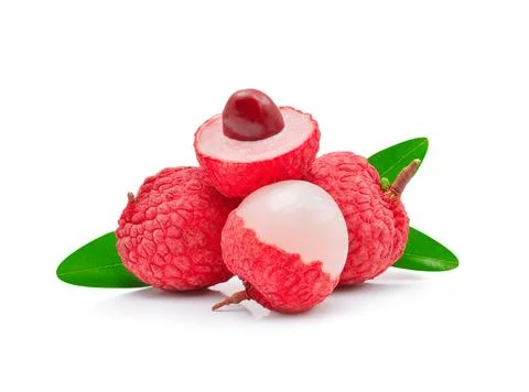 Lychee isolated on white background Foto stock