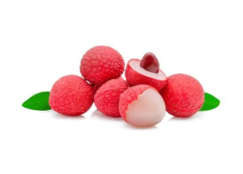 Lychee isolated on white background Foto stock