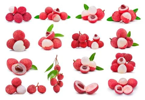 Lychee isolated on white background Stock-Fotos