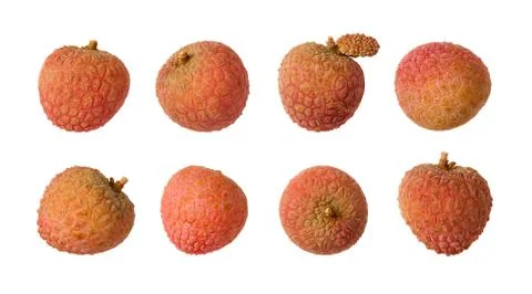 Lychee isolated on white Stock Photos