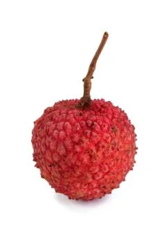 Lychee isolated on white Foto stock