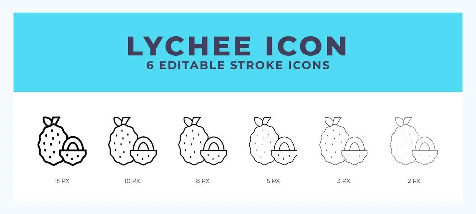 Lychee line icon vector illustration. Trendy styles. Stock Illustration