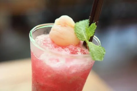 Lychee mocktail Stock Photos
