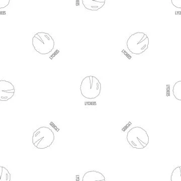 Lychee pattern seamless Stock Illustration