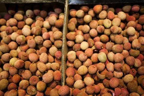 Lychee texture for fruit pattern background. Stock Photos