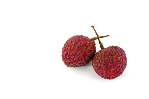 Lychee on a white background Fotos Stock