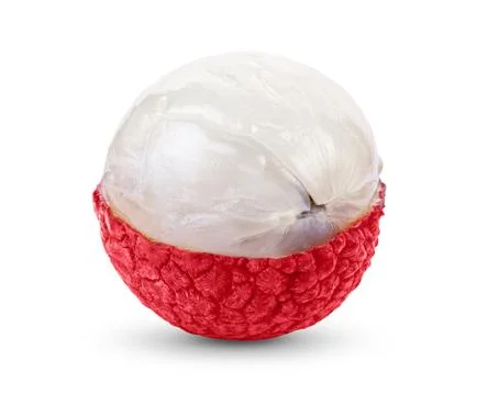 Lychee on white background Stock Photos