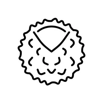 Lychees flat icon. Pictogram for web. Line stroke. Isolated on white backgrou Stock Illustration