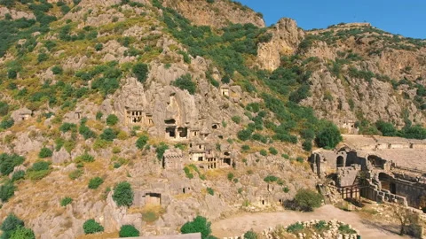 Lycian tombs of Myra Stock Footage 220868805