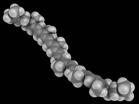 Lycopene molecule Stock Illustration