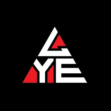 LYE triangle letter logo design with triangle shape. LYE triangle logo desi.. Stock Illustration