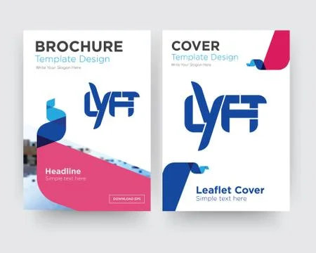 Lyft brochure flyer design template Free Stock Illustration