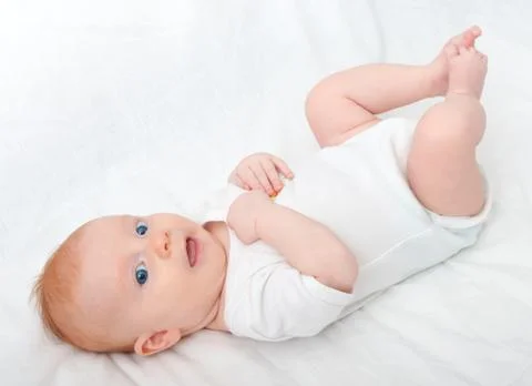 Lying baby Stock Photos