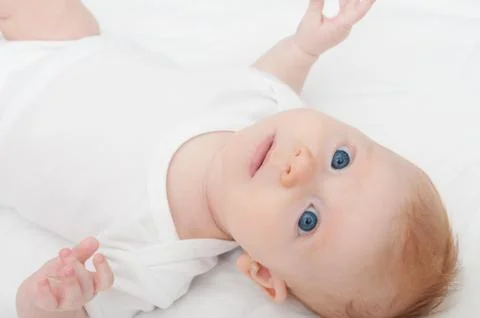 Lying baby Stock Photos