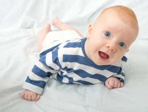 Lying baby Stock Photos