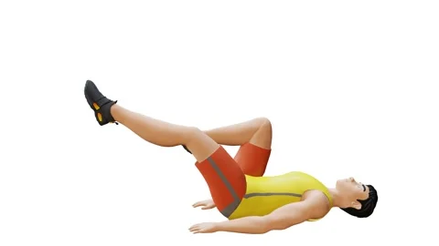 Lying Bike Crunches Video stock 235328789