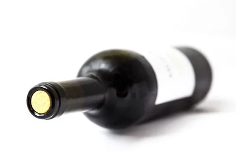 Lying bottle of wine Stock Photos