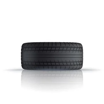 Lying car tire Illustrazione stock
