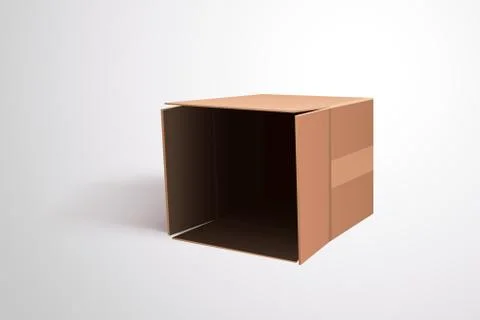 Lying carton box Stock Illustration