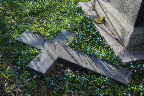 Lying Cross 스톡 사진