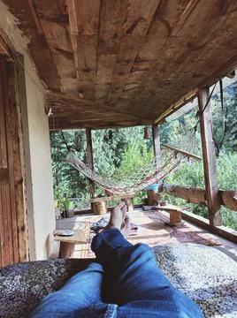Lying down in a cottage Stock Photos