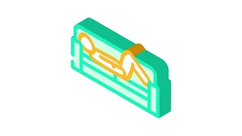 Lying down position diarrhea isometric icon animation 動画素材 327277217