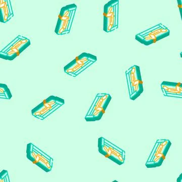 Lying down position diarrhea isometric icon seamless pattern Illustrazione stock