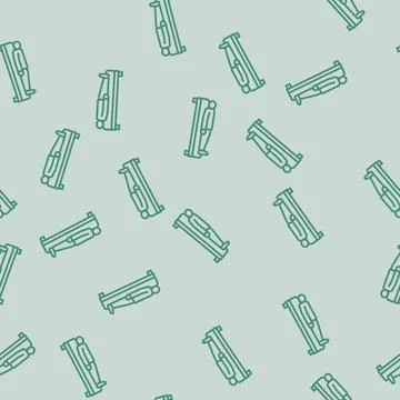 Lying down position diarrhea line seamless pattern Illustrazione stock