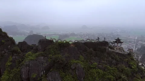 Lying Dragon on Limestone Mountains in Ninh Binh Vietnam. Stock Footage 248889318