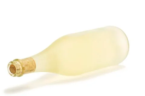 Lying dull prosecco bottle Stock Photos