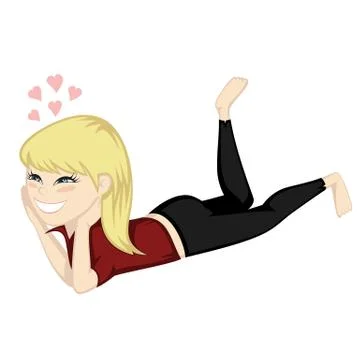 Lying on the floor Stock Illustration