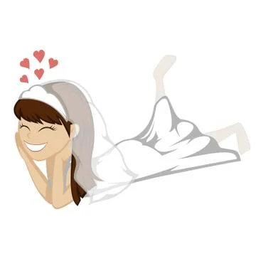 Lying on the floor Stock Illustration