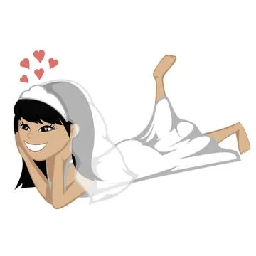 Lying on the floor Stock Illustration