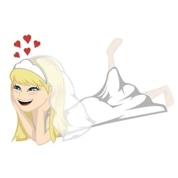 Lying on the floor Stock Illustration