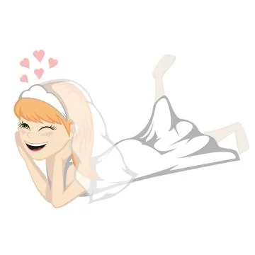 Lying on the floor Stock Illustration