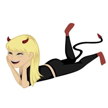 Lying on the floor Stock Illustration