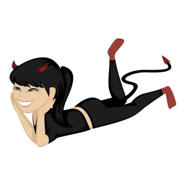 Lying on the floor Stock Illustration