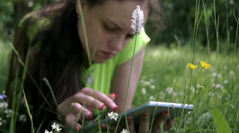 Lying on the grass heat 库存影片 39306795