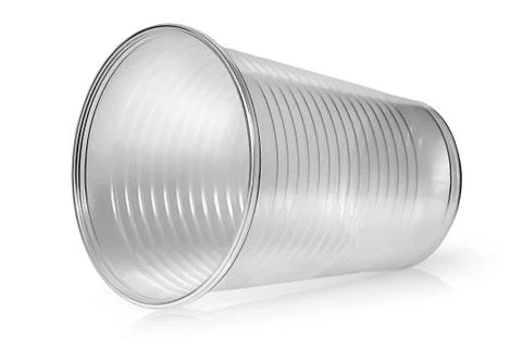 Lying horizontally plastic cup Stock Photos