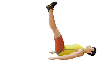 Lying Leg Raises Video stock 235961530