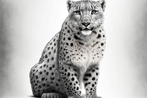 Lying leopard over white backgroundlying leopard over white background Stock Illustration