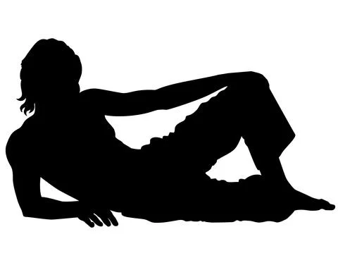 Lying Man - Black vector silhouette for logo or pictogram. The guy lies Stock Illustration