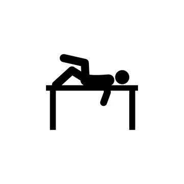 Lying, man, table icon. Element of man is sitting icon for mobile concept and Illustrazione stock