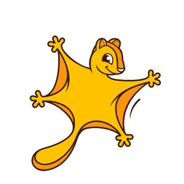 Lying squirrel sign Illustrazione stock